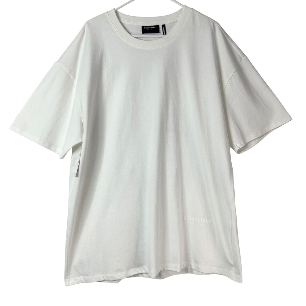 Fear of God Essentials Off-White T-Shirt XL Pullover Crew Neck Short Sleeve Logo